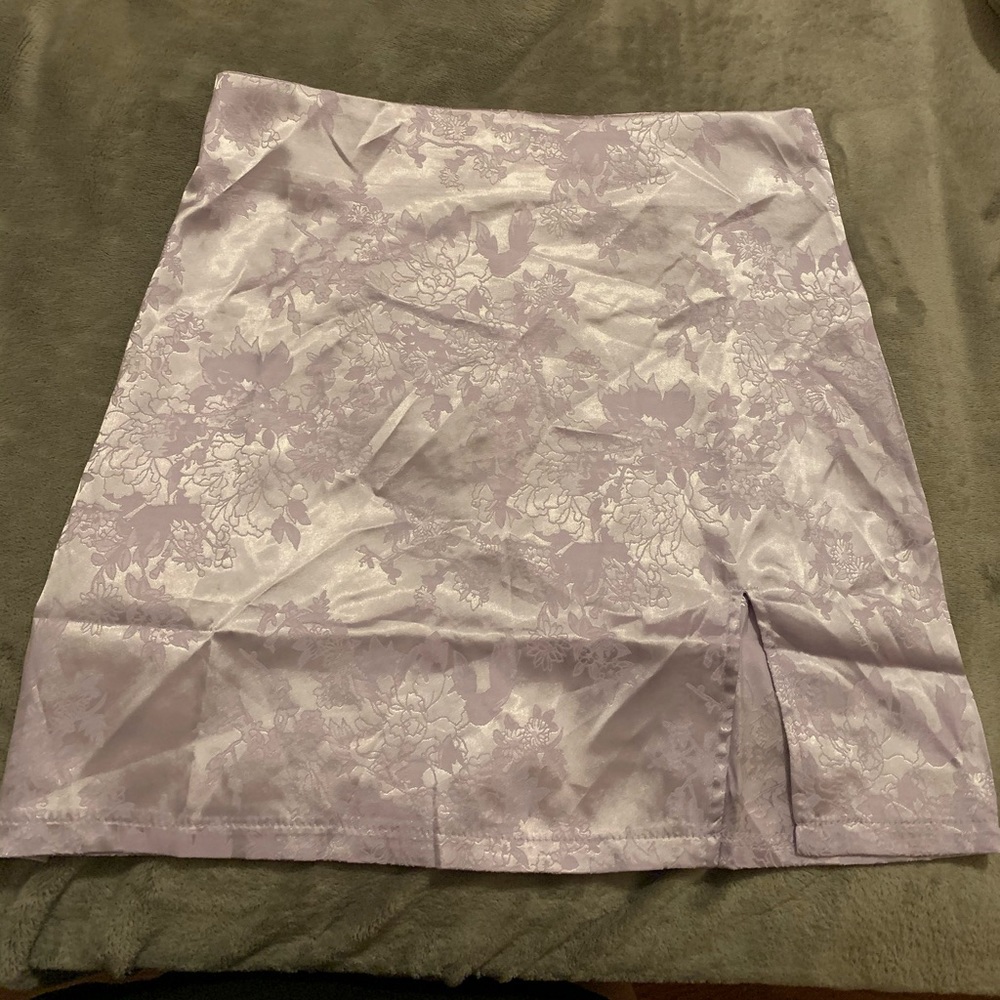 brandy melville purple satin skirt